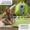 Ultralekki materac dmuchany dwuosobowy do spania na kemping i trekking HyperMotion Campmat – 190x120 cm – zielony